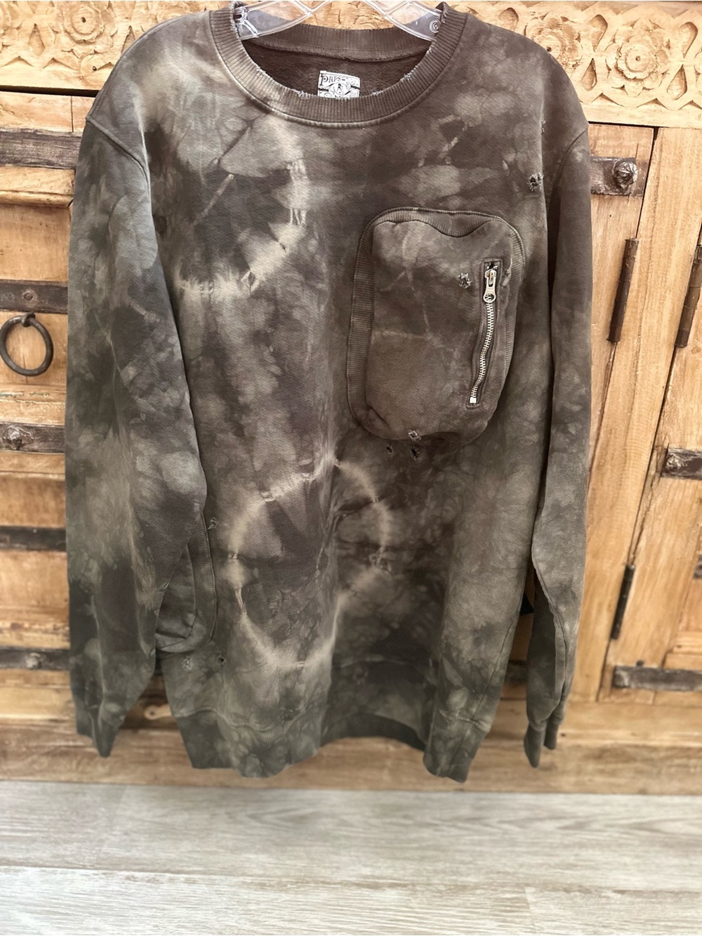 with tags PRPS NOIR P97S50 FRENCH TERRY TIEDYE CARGO SWEATER Mens SIZE Xl